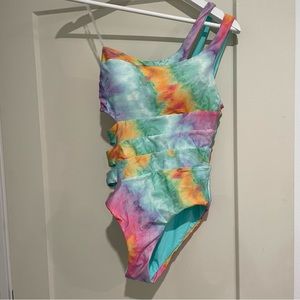 Becca one shoulder cut-out side one piece size small